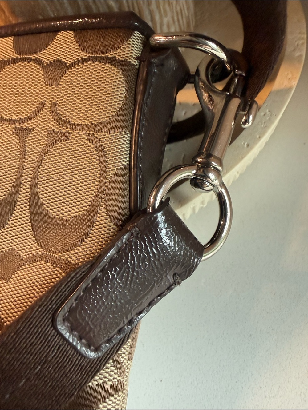 Coach Signature Stripe Crossbody Messenger Bag EUC - Picture 10 of 13